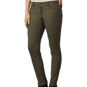 Prana Womens Pants Size 6 Jenna Skinny Moto Pants Olive Green 5 Pocket